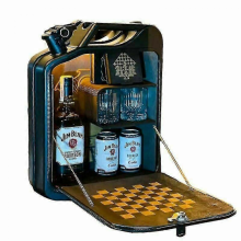 SNQTV Mobile Bar Cabinet Whiskey Wine Can Organizer Mini Bar Gift Gas Jerry Can