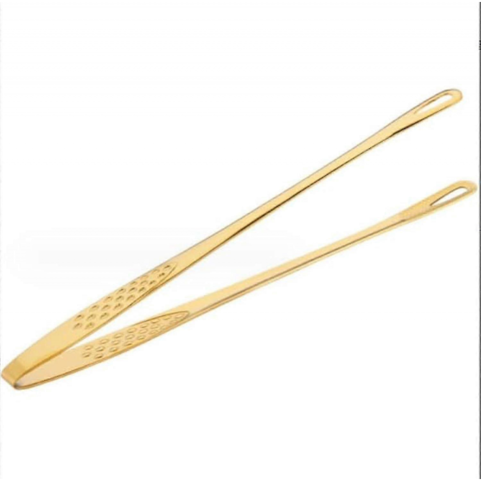 11 Inch Stainless Steel Golden Cooking Tongs-image-OPC-PJRM8HC-NEW
