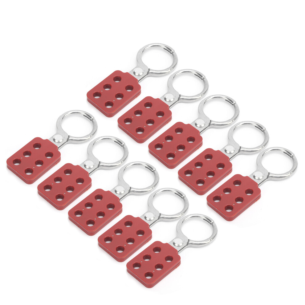 Fireproof Aluminium 6-Hole Lockout Hasp 10Pcs For Safe Energy Management 3281343639066