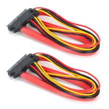 10 Stück Sata Kabel 7+15Pin Stecker männlich auf weiblich 22-Pin Datenstrom-Erweiterungskabel für externe Festplatten Datenübertragung