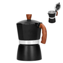 Cafetière moka en alliage d'aluminium 300 ml 6 tasses noire