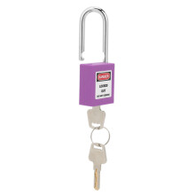 Lucchetto di sicurezza viola in nylon-acciaio da 38 mm, 6 mm