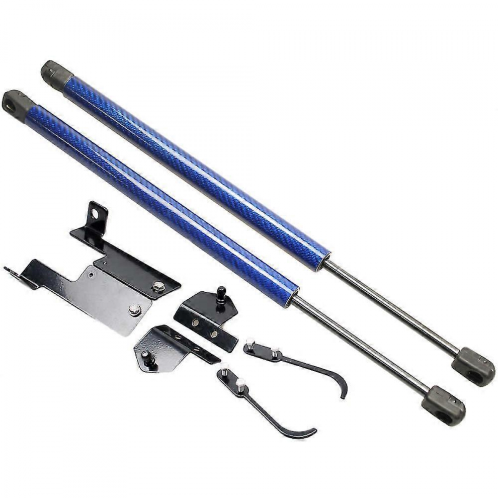 Jeep Wrangler Jk 2007-2018 Front Hood Bonnet Gas Struts Lift Support Shock Damper Carbon Fiber Blue 9180669460917