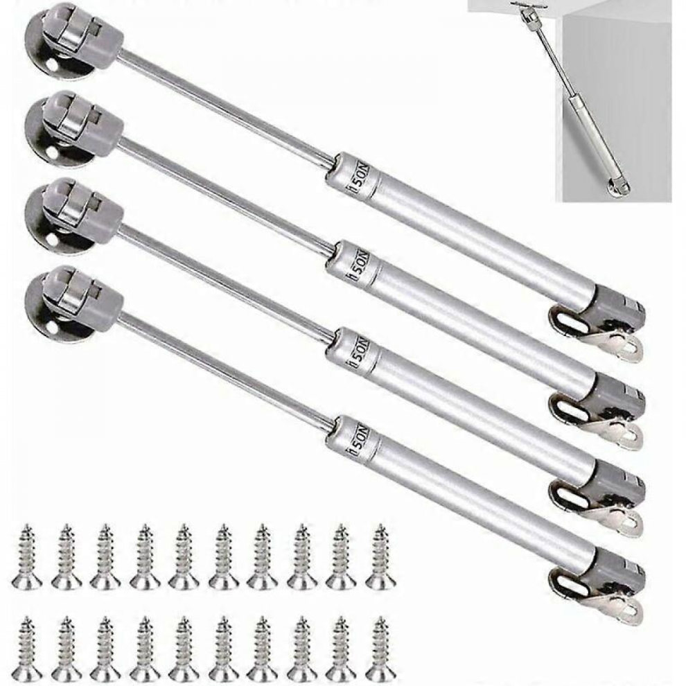 4 Pcs 150N Gas Struts, Cupboard Lifting Gas Spring, Furniture Piston Damper Closing Hinges