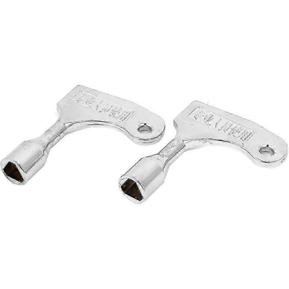 Set Of 2 Triangle Keys For 9Mm Elevator Emergency Quick Opening Locks Silver 9180669465127