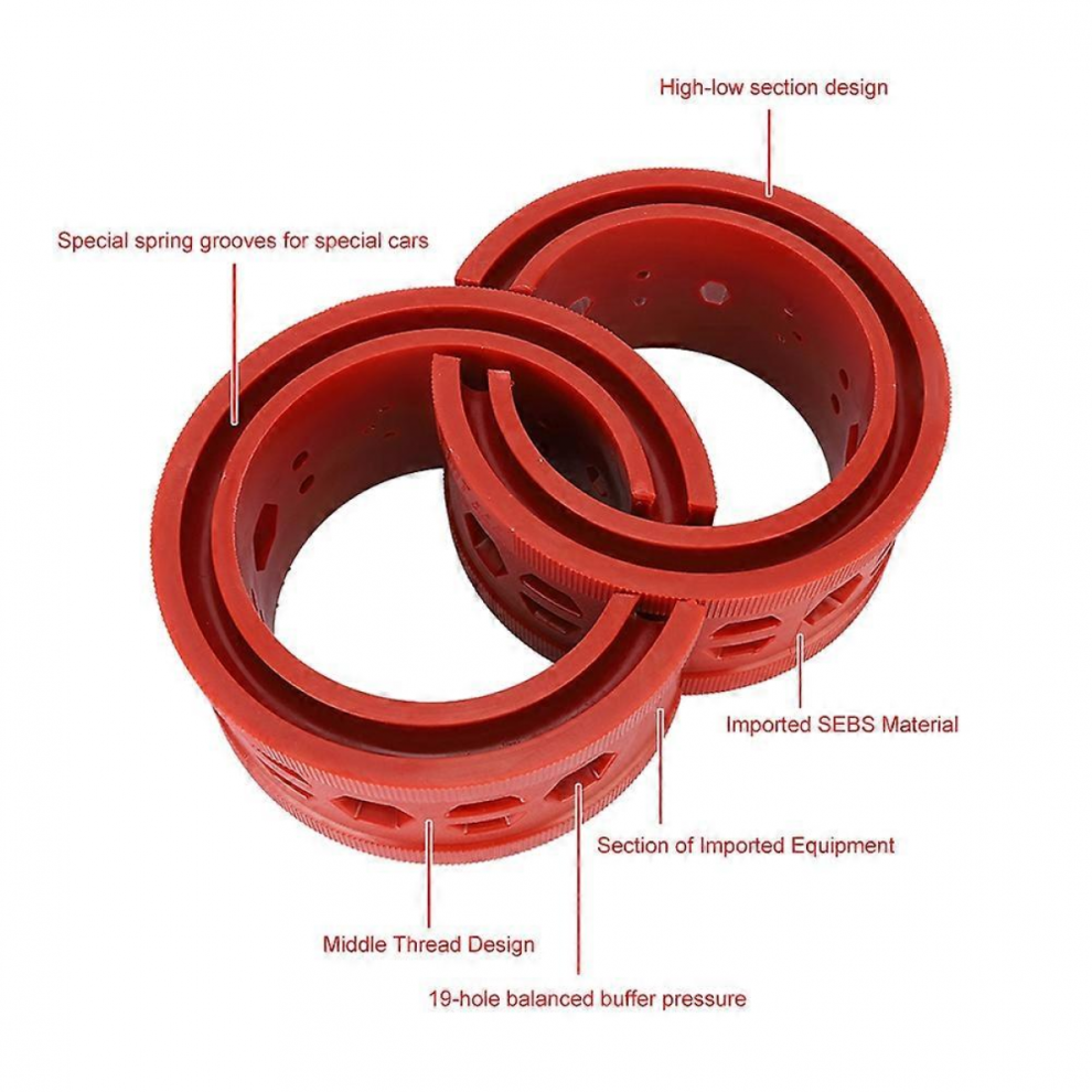 2Pcs Sebs Car Shock Buffer Springs Struts Damper Set D Red 9180669465615