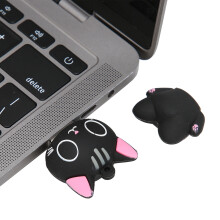 Cartoon Cat Muster USB-Stick Datenbild Musik Film Dateien Speicherung U-Disk Geschenk 64GB