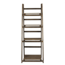 4 Tier Ladder Shelf Display Unit Home Bookcase