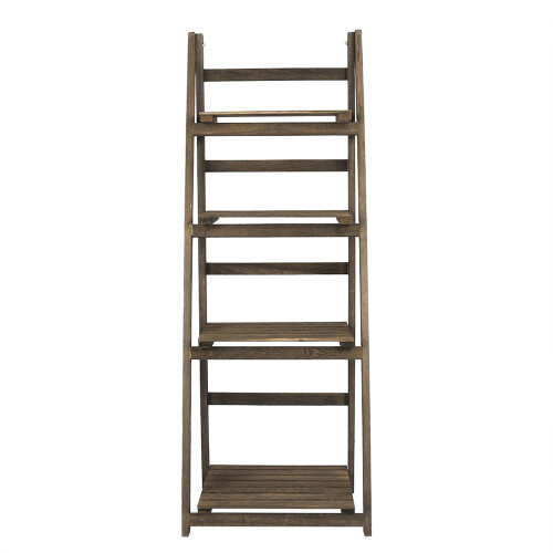 4 Tier Ladder Shelf Display Unit Home Bookcase