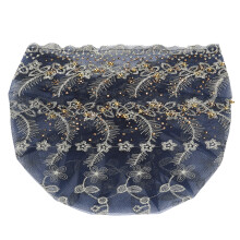 Stirnband Hutkopfwickel Stilvoll Elegante Bestickte Feder Stil Europäischer Retro-Hut für Damen Blau