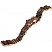 Pet Ting Wooden Suspension Ladder | Small Animal Toy & Cage Accessory | Hamster, Gerbil & Mouse Climbing Bridge