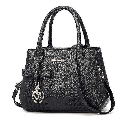 Handbag For Women Pu Leather Top Handle Black