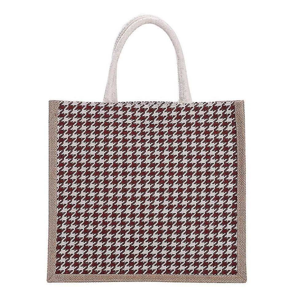 Borse Nuove Borse Per Donna Casual Tote Semplici Borse In Tela Borse A Tracolla Pied-De-Poule Borsa-image