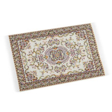 Échelle 1:12 Tapis en soie pour maison de poupée 16 x 10 cm / 6,3 x 3,9 po
