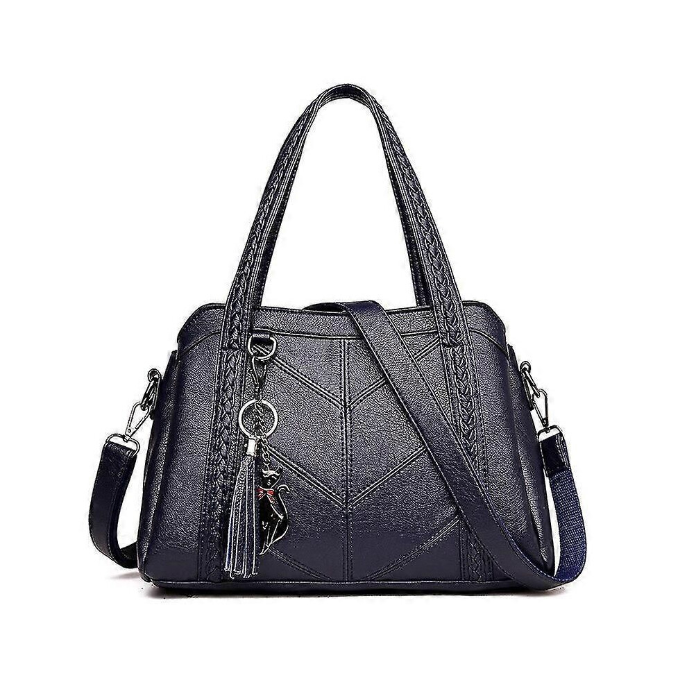 (Blu) Borse Da Donna In Pelle Borse Da Donna Di Lusso Con Nappe Borse Da Donna De-Yujia-image
