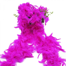 Turkey Chandelle Feather Boa for Women Costume Accessory, Party Dancing Dress Up, Holiday Decorations Rose Red