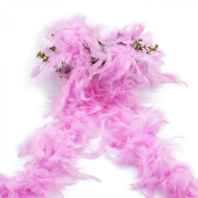 New Turkey Chandelle Feather Boa for Women Costume Accessory, Party Dancing Dress Up, Holiday Decorations Pink