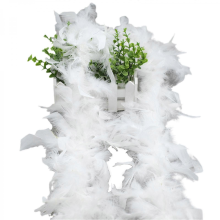 White Turkey Chandelle Feather Boa for Women, Party Costume Accessory, Dance Dress Up, Holiday Decor