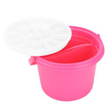 YJ004 Rose Pot de peinture Ă deux compartiments 13,2 17,5 cm