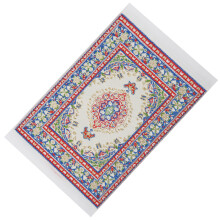 Tapis en fil de soie pour maison de poupées 1:12 16x10cm