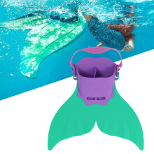 Meerjungfrauen-Schwimmflossen für Kinder, Monolithischer Flossenflügel, Einteilig, für Jungen und Mädchen