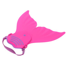 Meerjungfrauen-Monofin Schwimmflosse für Kinder, Monolithischer Schwanzflossen, Einteilige Flossen (Pink)