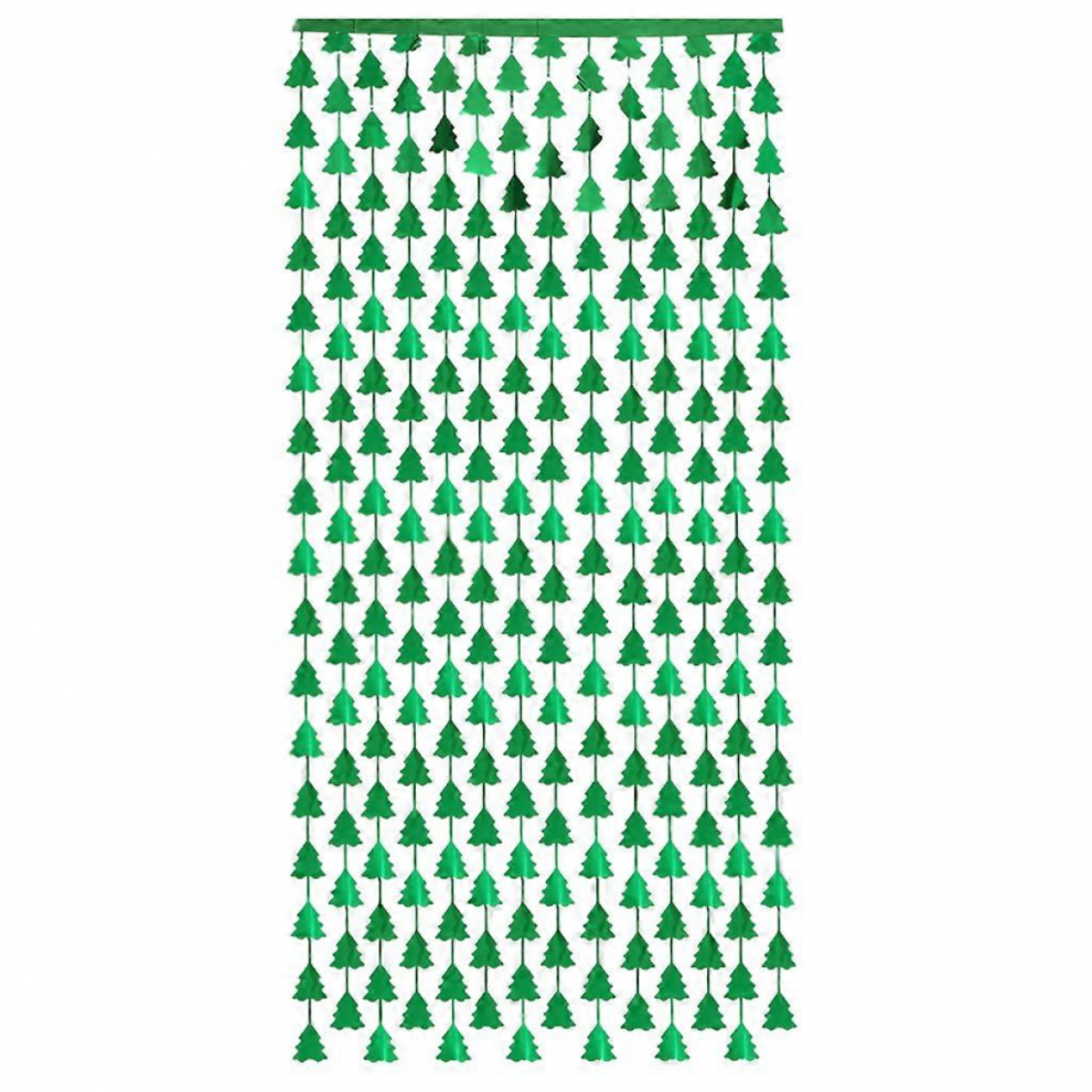 Rose Gold Green Christmas Tree Tinsel Curtain Metallic Door Backdrop Wedding Birthday Baby Shower Halloween Party-image-OPC-PJRPBH2-NEW