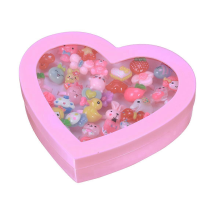 Kids Cartoon Design Jewelry Rings, 36-Piece Assorted Color Set for Girls Birthday Party Favors