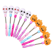 10pcs Halloween Glow Stick Skeleton Pumpkin Party Lights, 27cm Fun Glow Sticks for Adults Kids (Random Color)