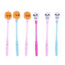 6 Pcs Halloween Glow Sticks: Pumpkin Skull Wand, Kids Light-Up Toy, Random Colors
