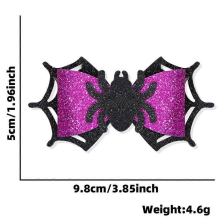 Halloween Hairpin Spider Bat Bow Headdress Ghost Party Witch Hat Horn Duckbill Clip Spiderweb Bow Hairpin One Size