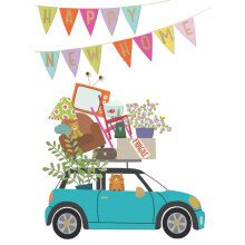 Hand-Finished Happy New Home Greeting Card Joyful Adventure New Beginnings