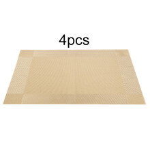 4 Pcs Placemat Fashion PVC Dining Table Mat Plate