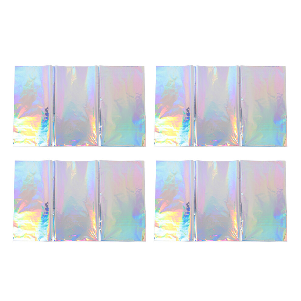 4pcs Iridescent Tablecloth Shiny Disposable Laser
