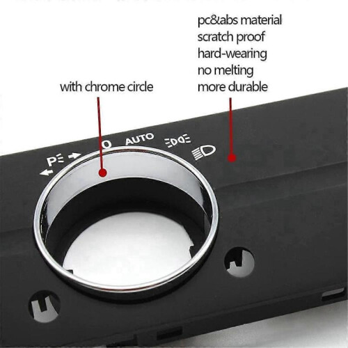 Dashboard Headlight Lamp Switch Cover Trim Replacement for W211 E Class 320 350 550 2003-2008 Type B 2