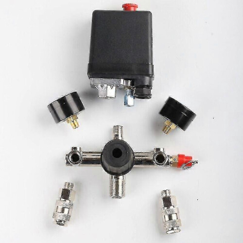 Pressure regulator with pressure switch for compressor Pressure switch with 2 displays 1