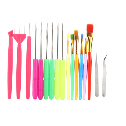 Ensemble d'outils de décoration de gâteau de 17 pièces - nylon coloré 1
