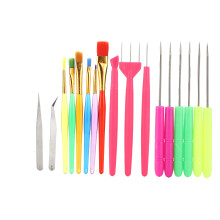 Ensemble d'outils de décoration de gâteau de 17 pièces - nylon coloré