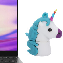 USB 2.0 Flash-Laufwerk Blaues Tierdesign Datenspeicher Werkzeug Kreatives Geschenk für Familie und Freunde 16GB