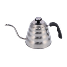 Bollitore per caffè a collo d'oca da 1200 ml, Argento/Nero