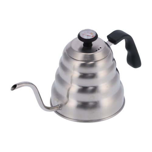 Bollitore per caffè a collo d'oca da 1200 ml, Argento/Nero 1