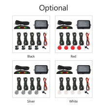 Radar posteriore per auto a 4 sensori con display LED nero 0,3-2,5 m