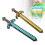 2pcs Inflatable Long Sword Toy Water Party 11
