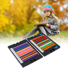 Ensemble de crayons de couleur hexagonaux en bois 48 couleurs 17,5 cm