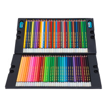 Ensemble de 72 crayons de couleur en bois, 17,5 cm, boîtes hexagonales