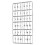 Casetta delle bambole lettere e numeri 1/12 argento 10x6.5cm 8