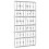 Casetta delle bambole lettere e numeri 1/12 argento 10x6.5cm 1