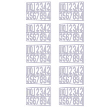 Ensemble de 10 étiquettes numérotées en plastique blanc, amovibles, 21 11 cm