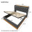 (Linen, Grey) King Size Ottoman Bed with 360 Surround LED Lights 3