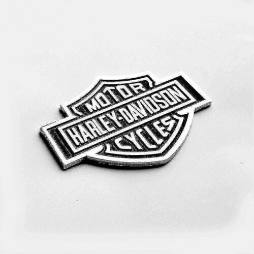 New 2x Oem Harley Davidson Fuel Tank Chrome Emblems - 3d   Replacement Badges G 1